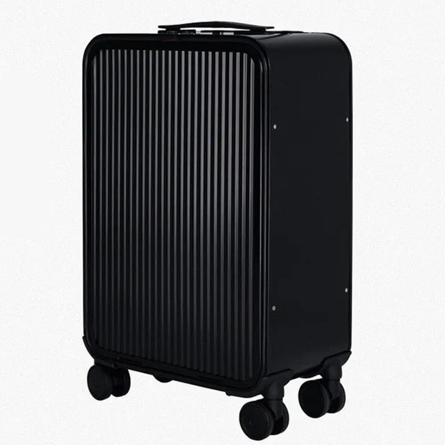 100% Full Aluminum Body Rolling Travel Luggage Bag,Matte Wheel Suitcases,New Carry-On Box,20"24"