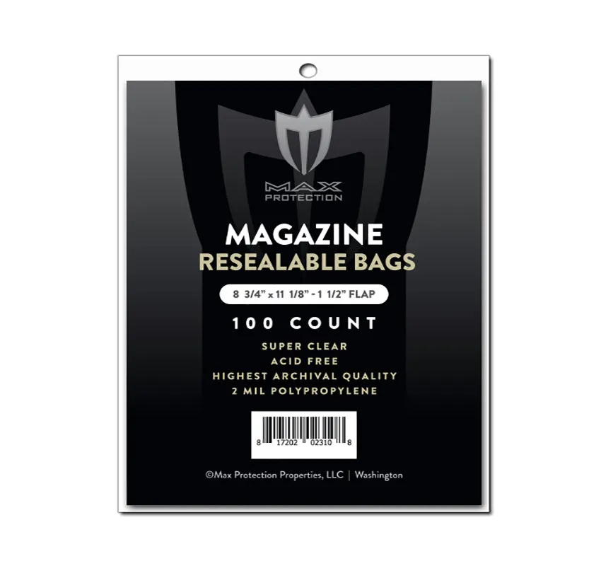 1000ct Case Resealable Magazine Bags - 8-3/4x11-1/8