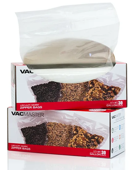 11" x 16" Gallon Full Mesh Zipper Vacuum Seal Bags - 30 Pack