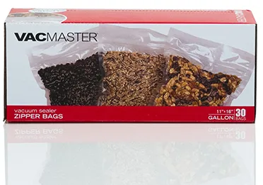 11" x 16" Gallon Full Mesh Zipper Vacuum Seal Bags - 30 Pack