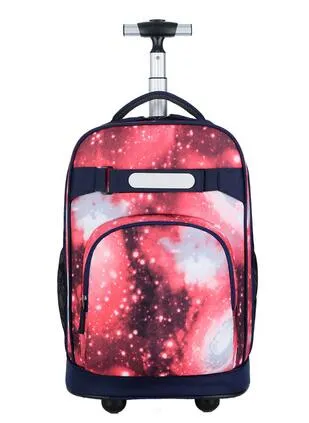 18 Inch Travel Rolling Backpacks Bag Children Wheeled Bag Kids School Backpack Wheels Travel