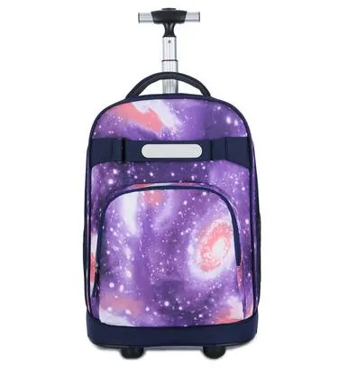 18 Inch Travel Rolling Backpacks Bag Children Wheeled Bag Kids School Backpack Wheels Travel