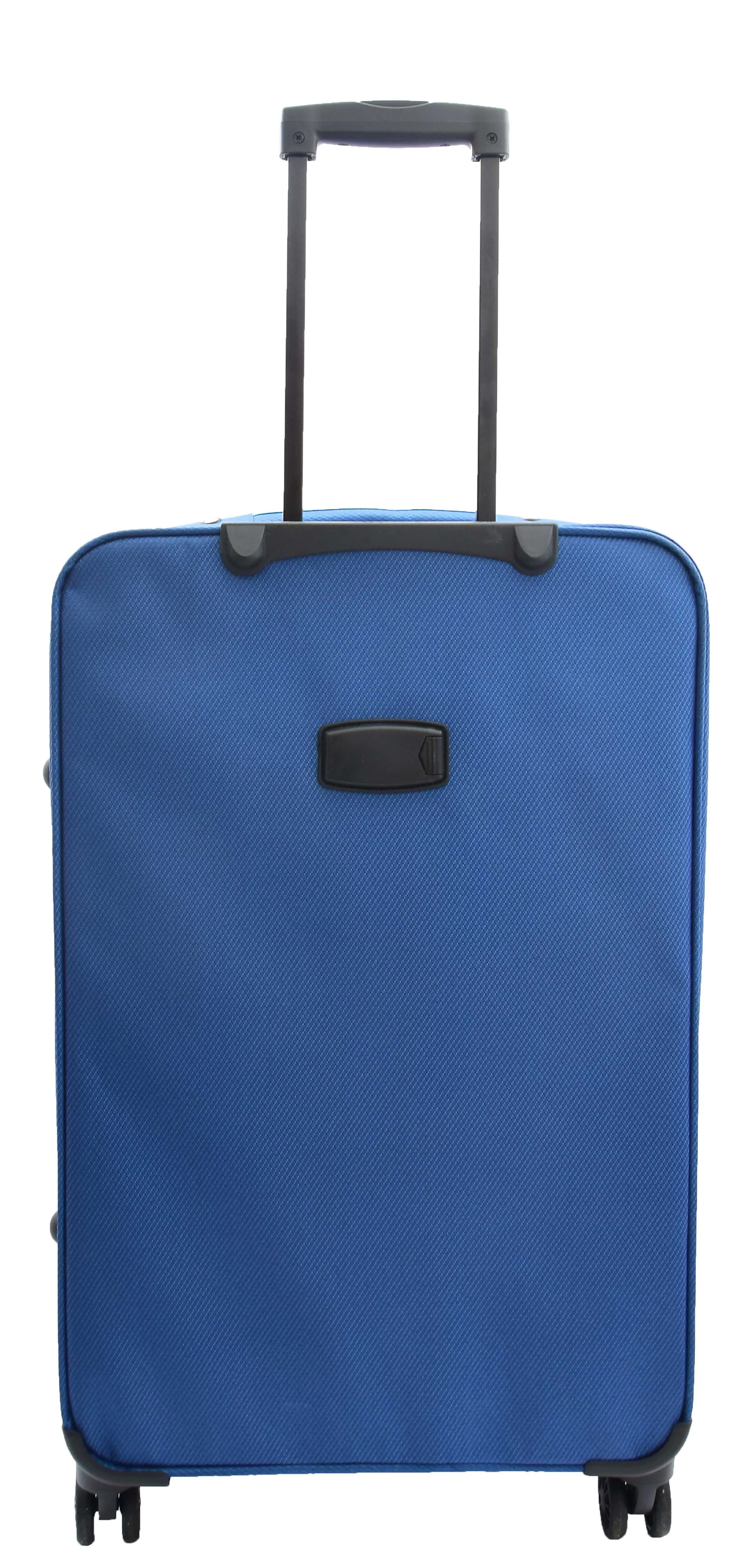 4 Wheel Suitcases Lightweight Soft Luggage Expandable Digit Lock Travel Bags Floaty Blue