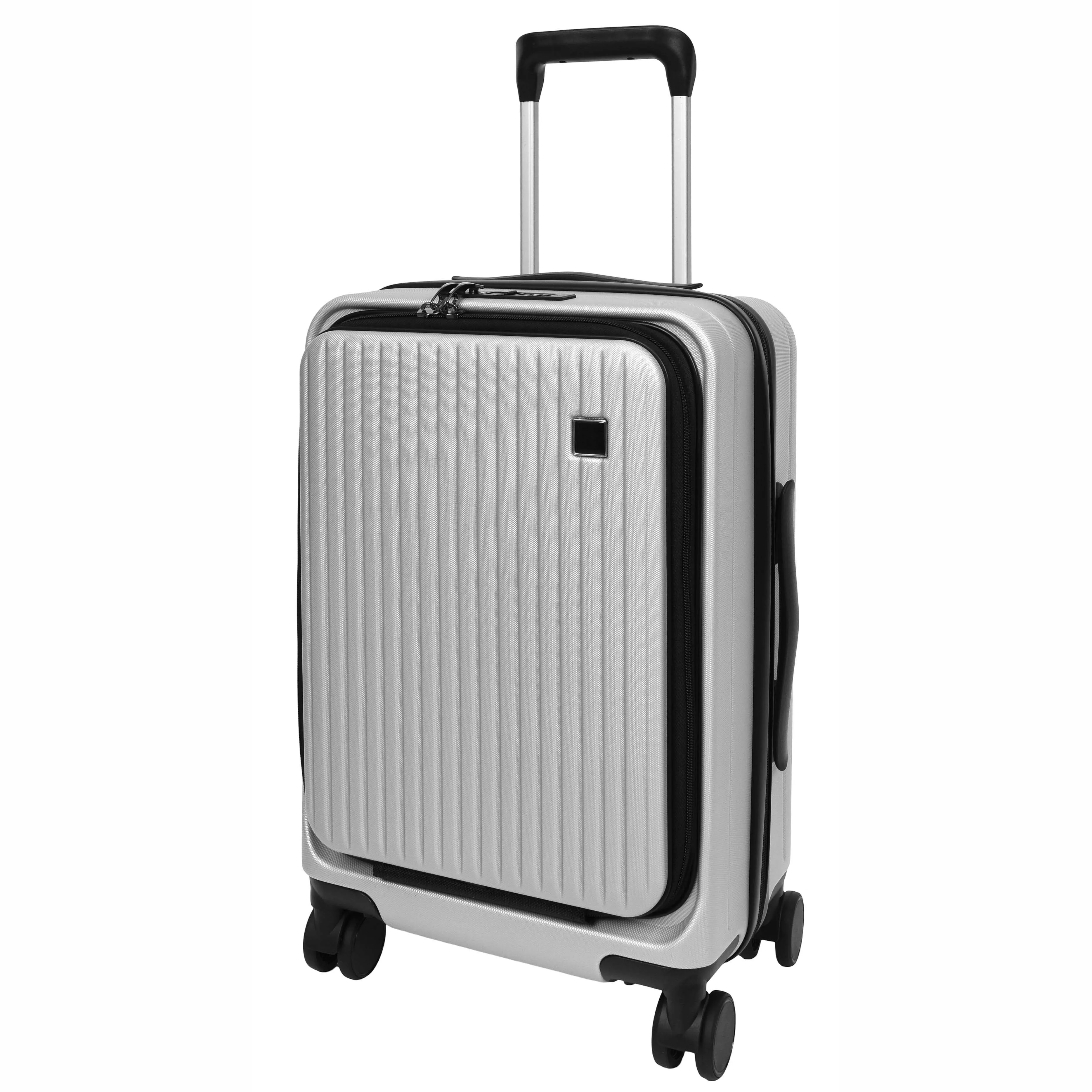 8 Wheel Luggage Expandable ABS Hard side TSA Lock Suitcases Travel Bags Voyager Silver