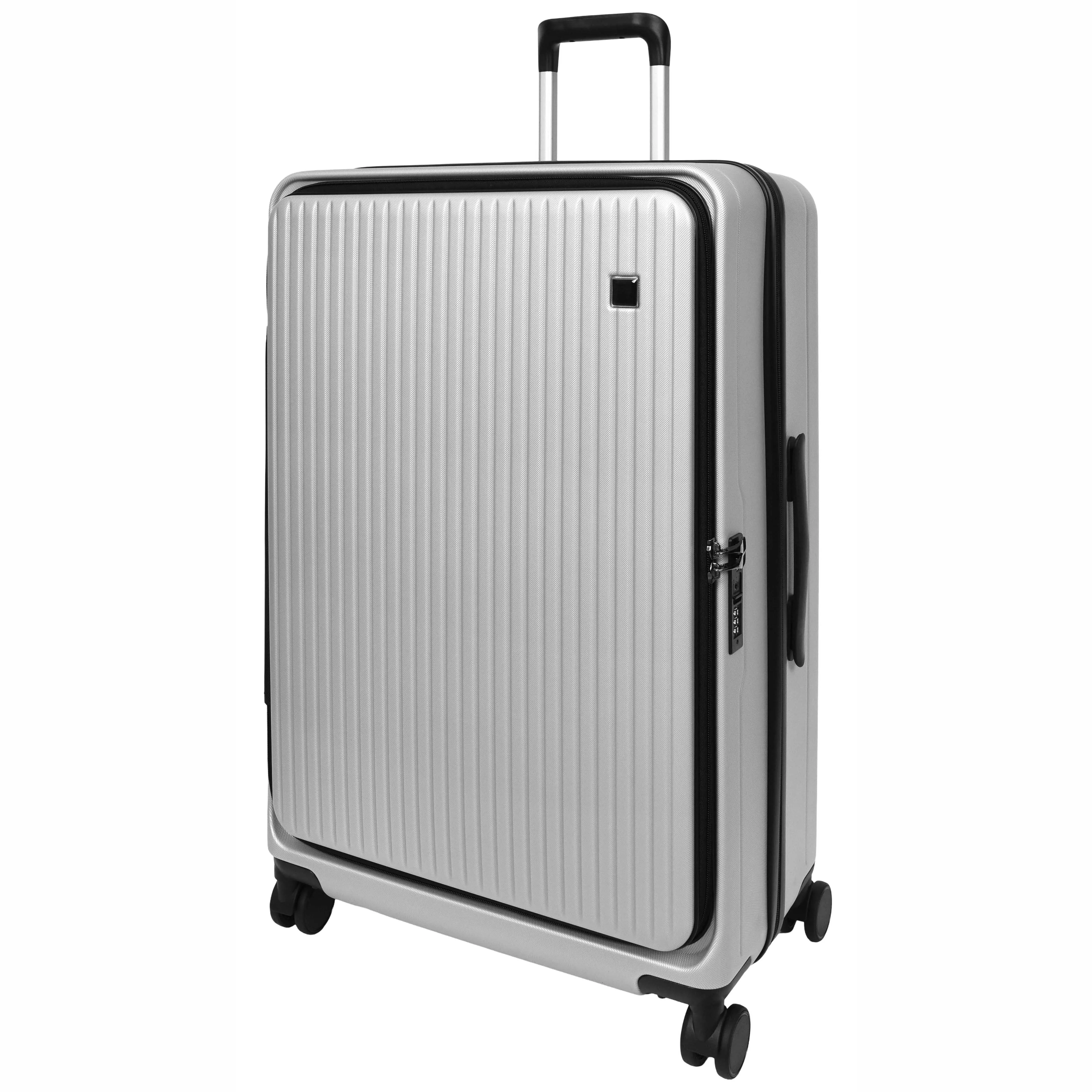 8 Wheel Luggage Expandable ABS Hard side TSA Lock Suitcases Travel Bags Voyager Silver