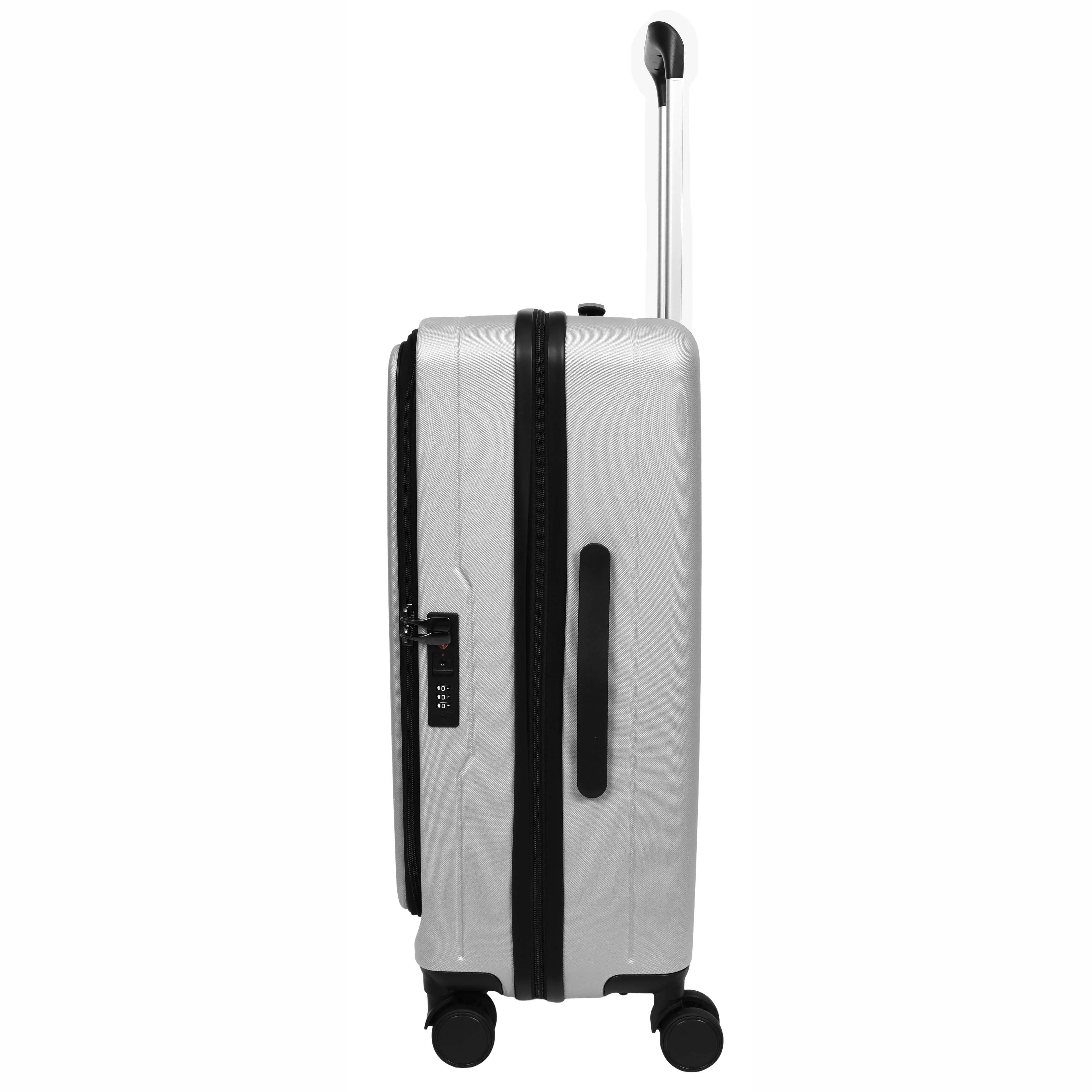 8 Wheel Luggage Expandable ABS Hard side TSA Lock Suitcases Travel Bags Voyager Silver