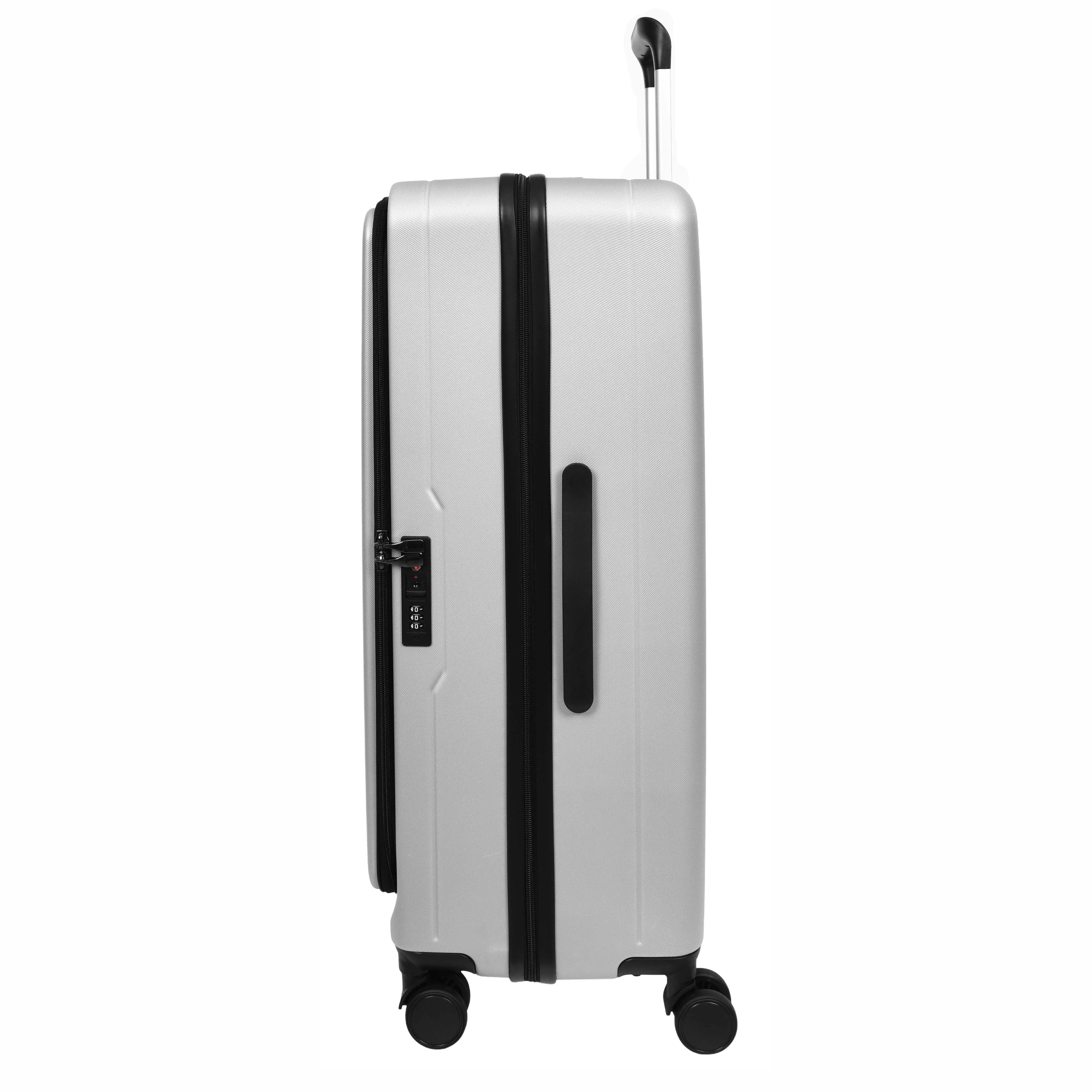 8 Wheel Luggage Expandable ABS Hard side TSA Lock Suitcases Travel Bags Voyager Silver