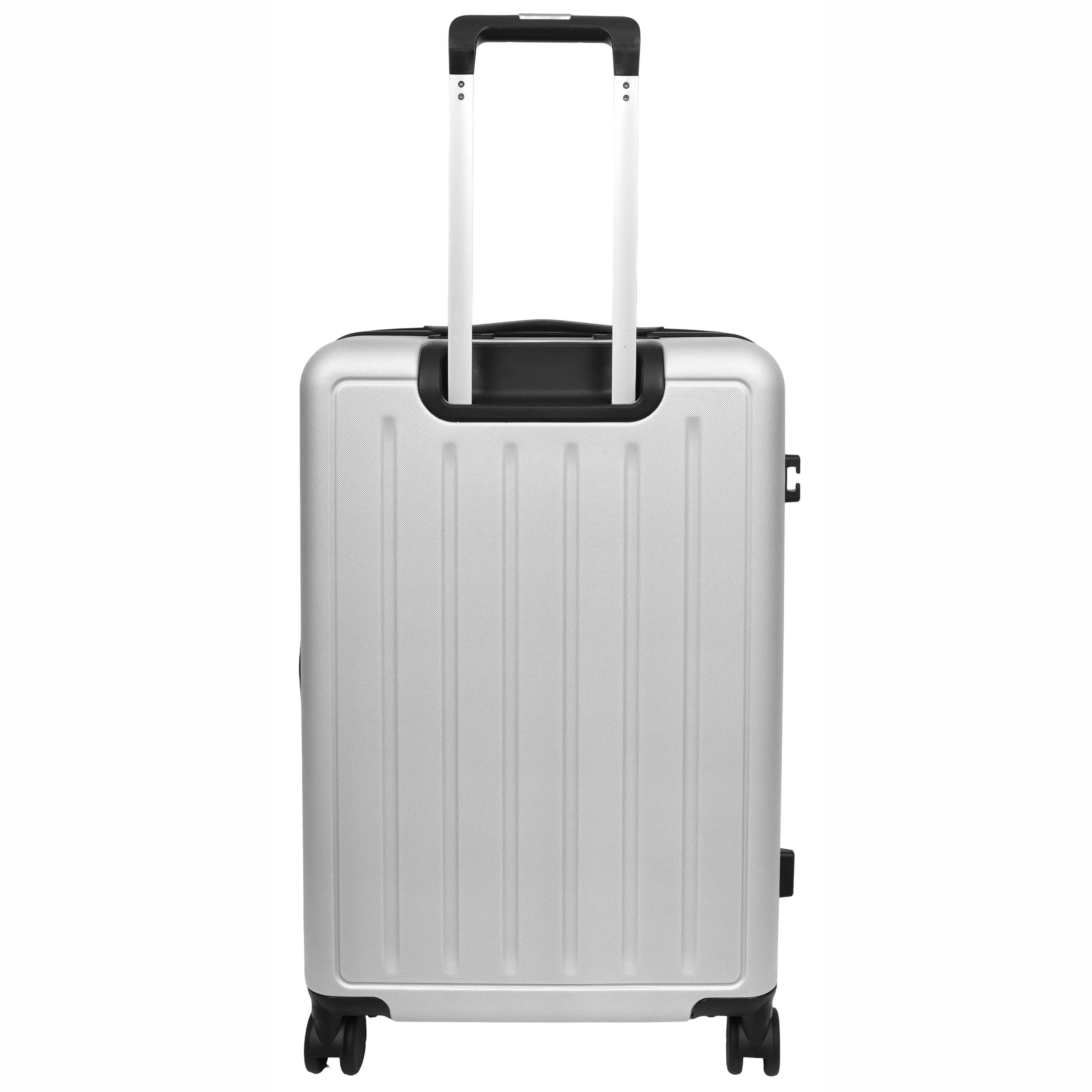 8 Wheel Luggage Expandable ABS Hard side TSA Lock Suitcases Travel Bags Voyager Silver