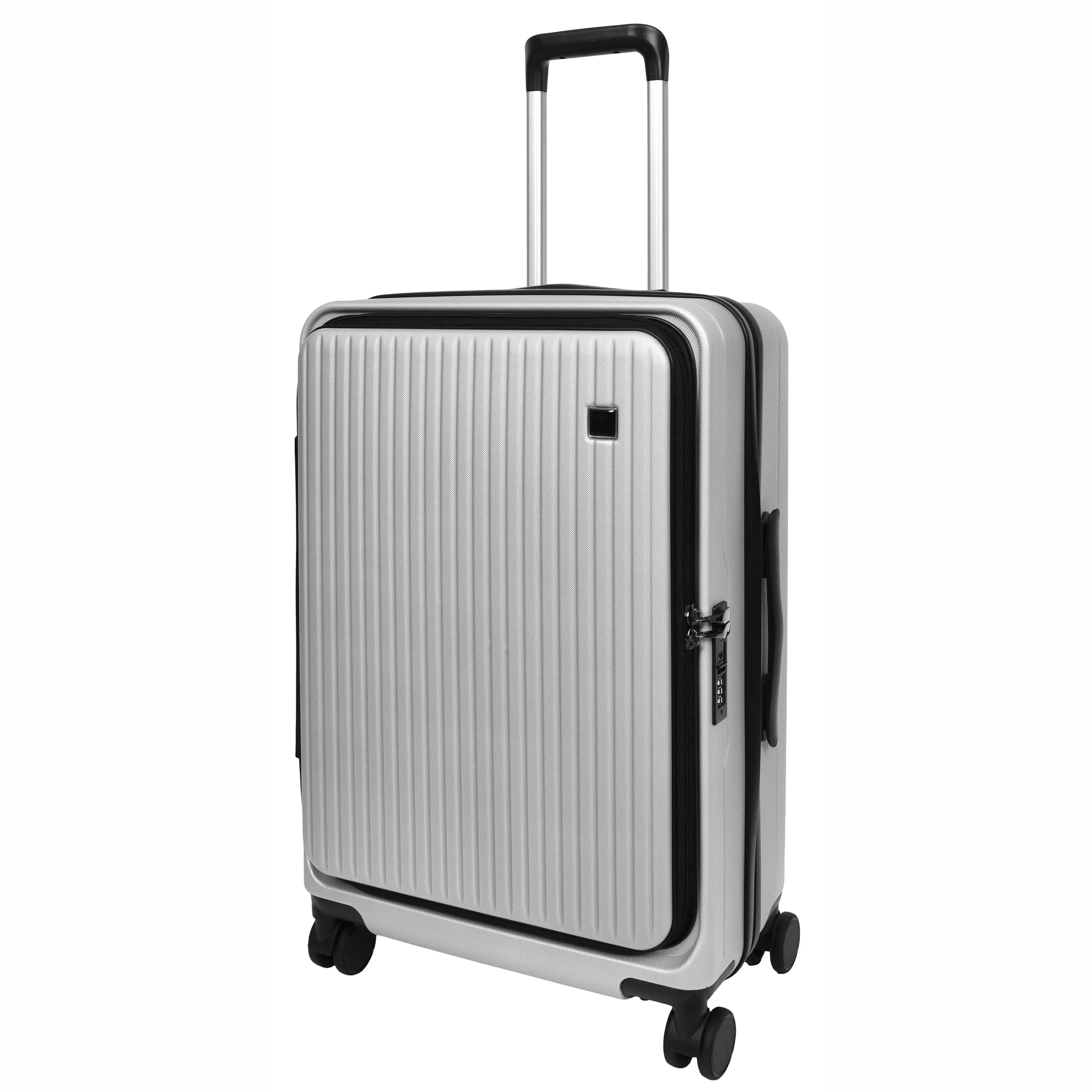 8 Wheel Luggage Expandable ABS Hard side TSA Lock Suitcases Travel Bags Voyager Silver