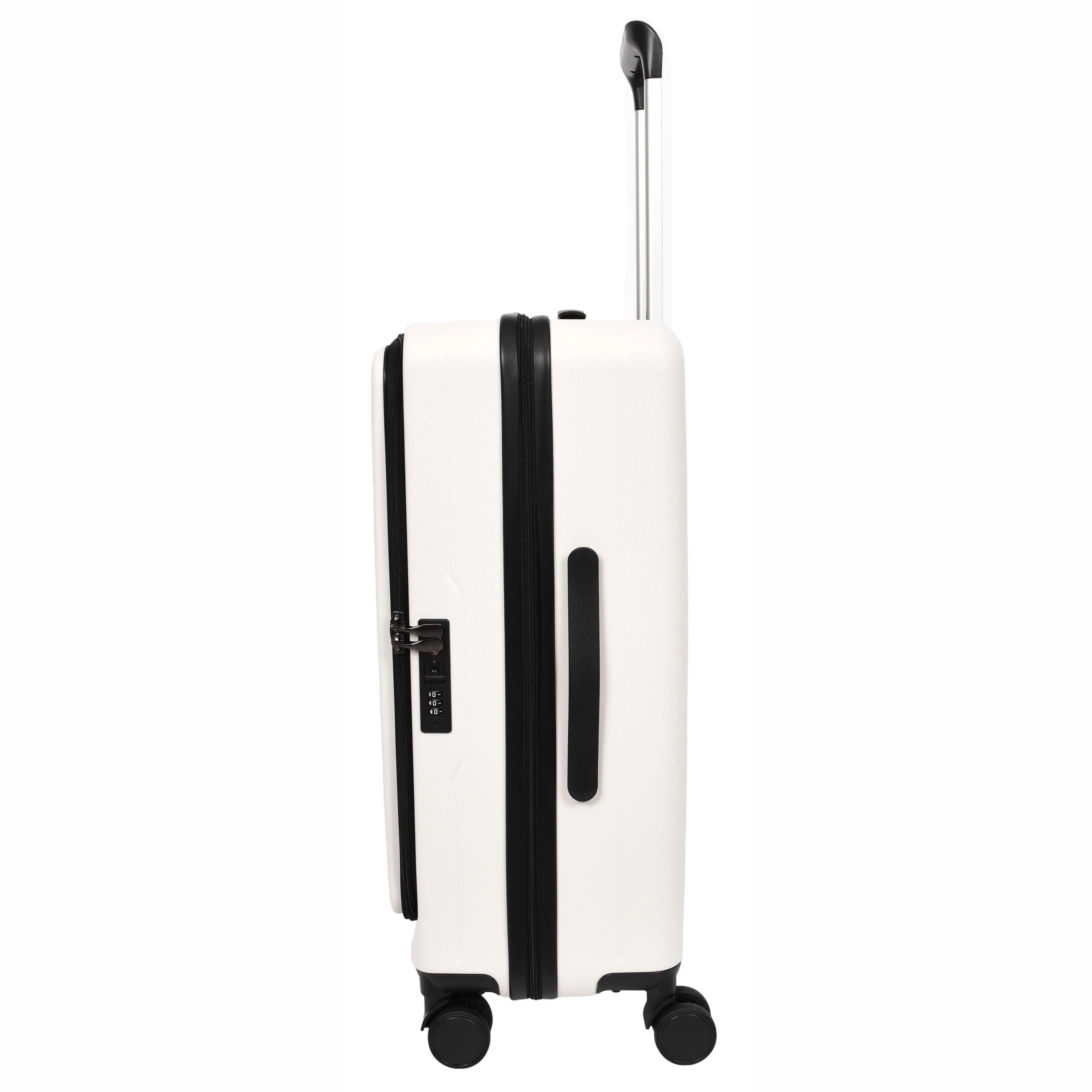 8 Wheel Luggage Expandable ABS Hard side TSA Lock Suitcases Travel Bags Voyager White