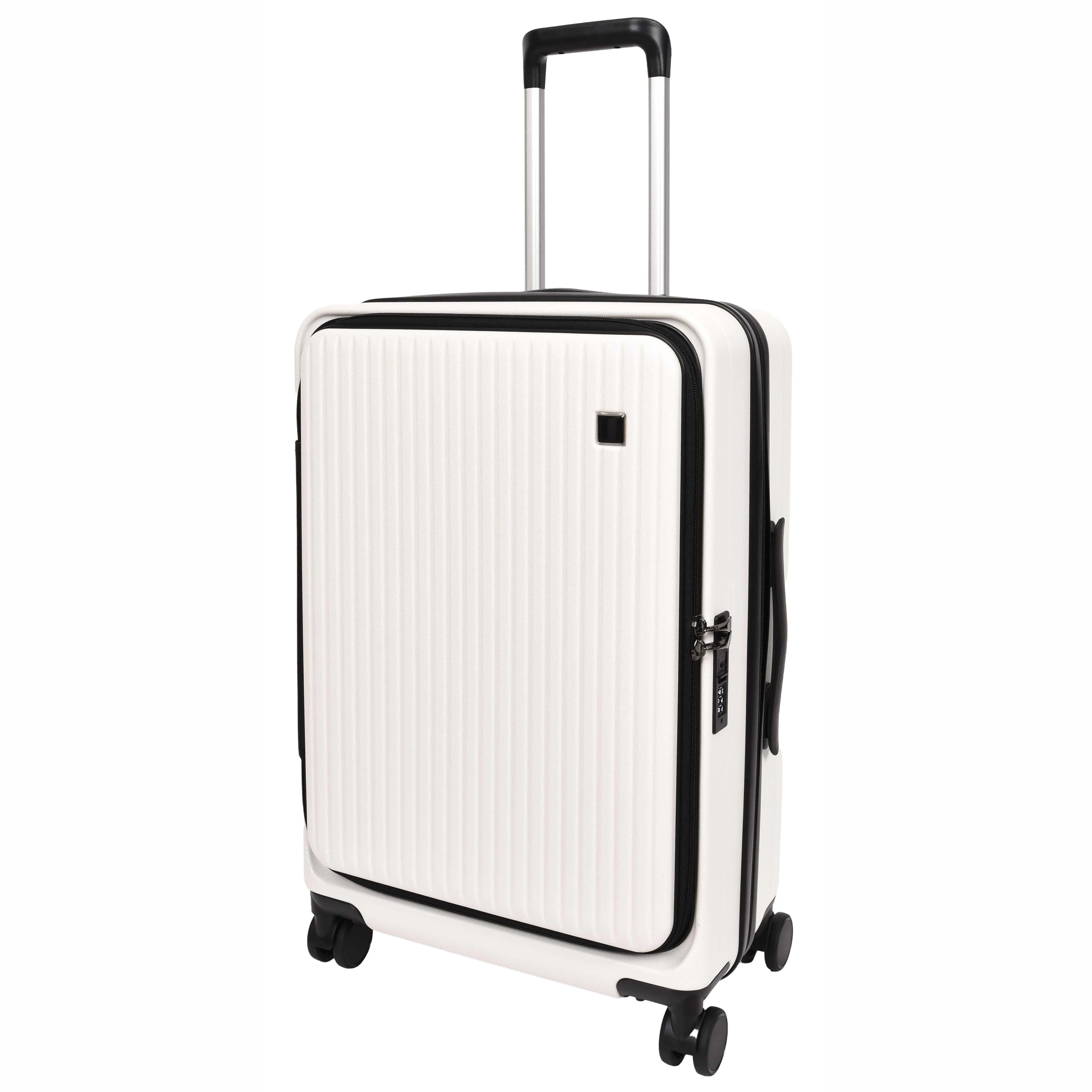 8 Wheel Luggage Expandable ABS Hard side TSA Lock Suitcases Travel Bags Voyager White