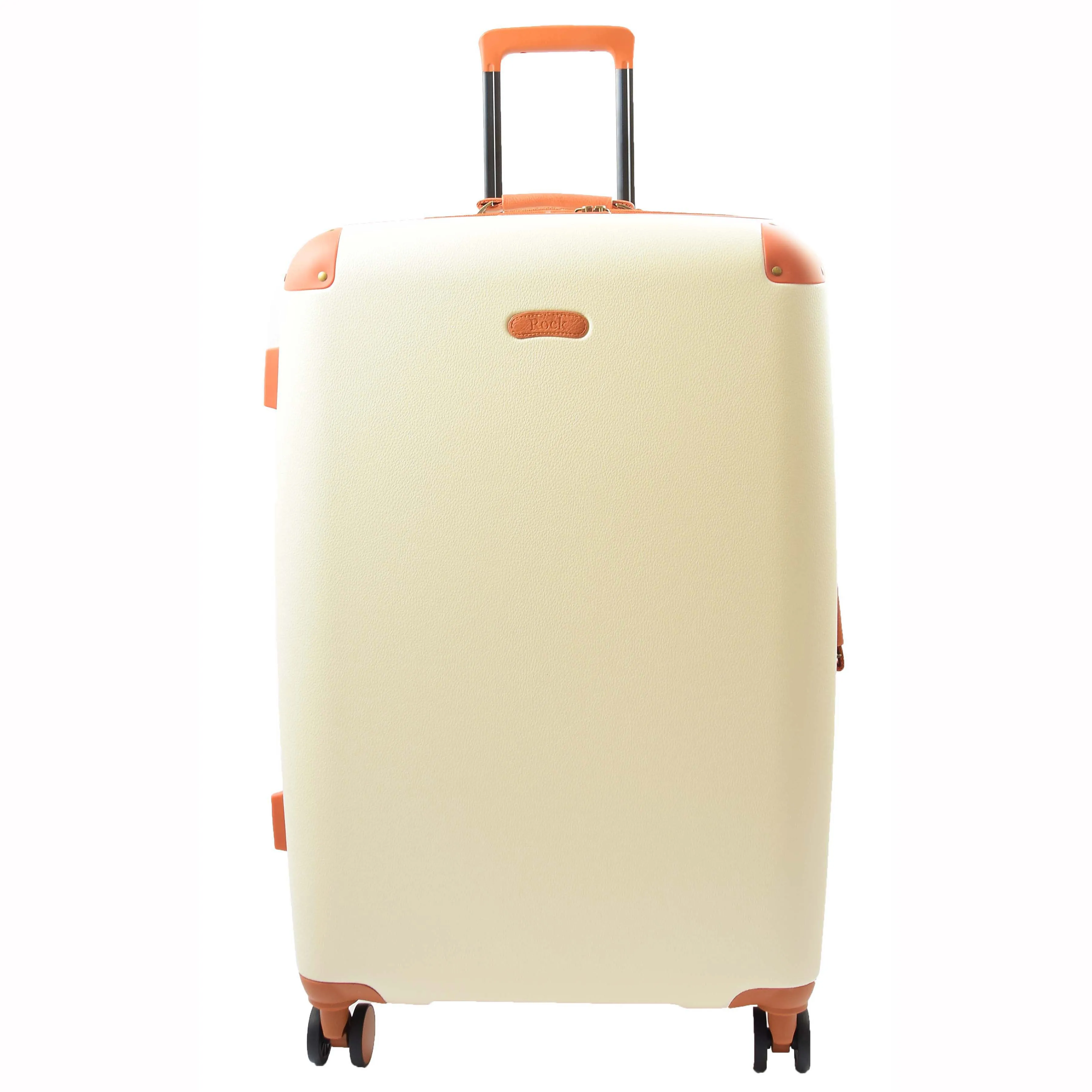 8 Wheeled Luggage Spinner Expandable PC ABS Milan Cream