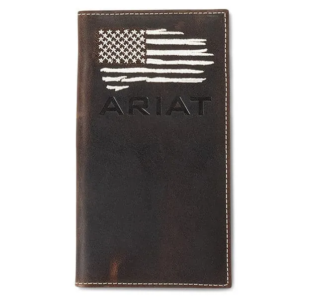 Ariat M&F Men's Distressed American Flag Rodeo Wallet