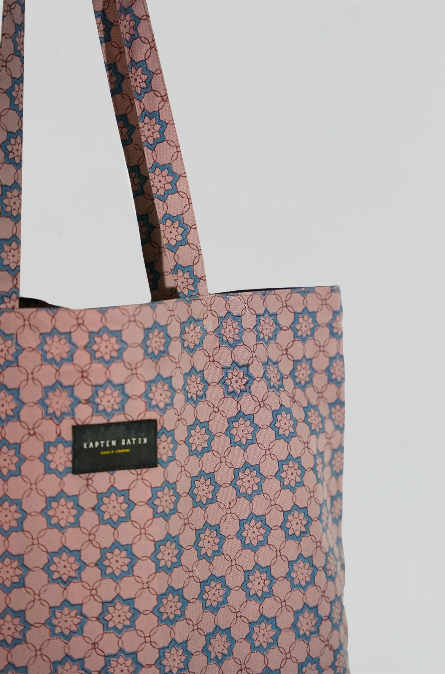 Artisanal Canvas Tote Bag in Dahlia