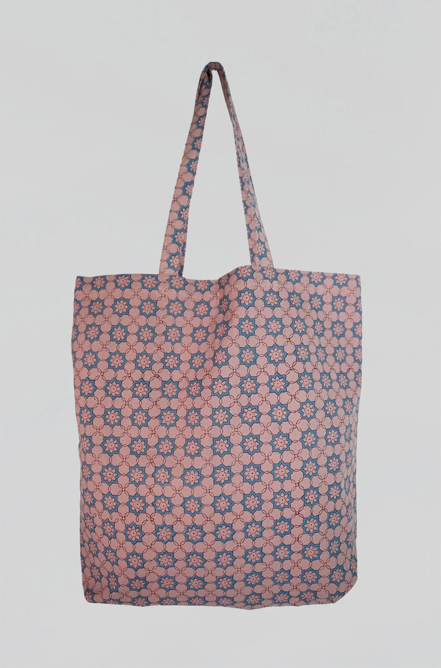 Artisanal Canvas Tote Bag in Dahlia