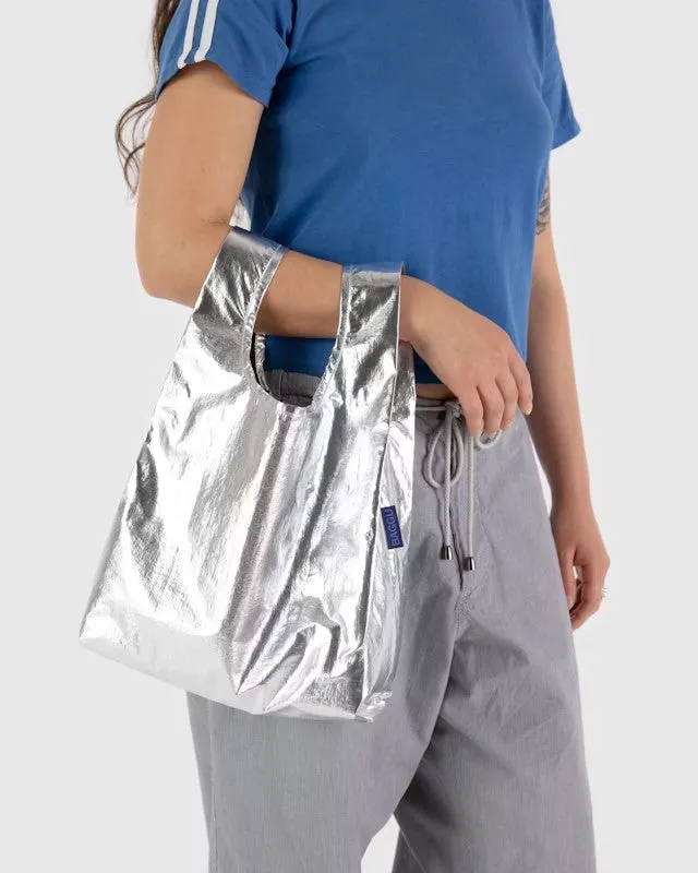 Baby Baggu in Silver Metallic