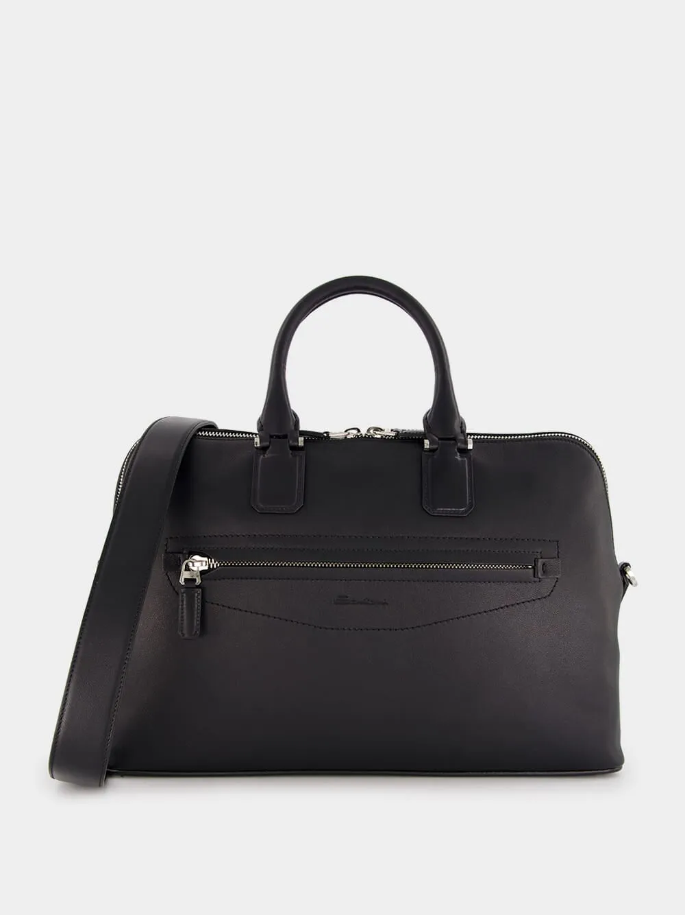 Black Leather Laptop Bag