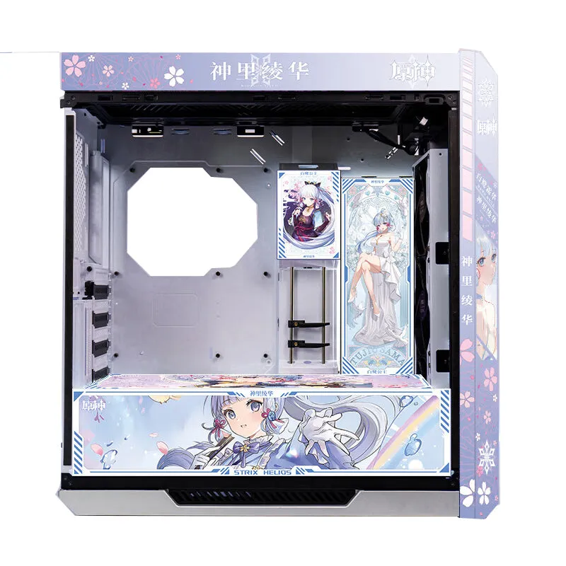 Case ASUS ROG Strix Helios GX601 Custom Kamisato Ayaka Theme, Mid Tower, white/pattern