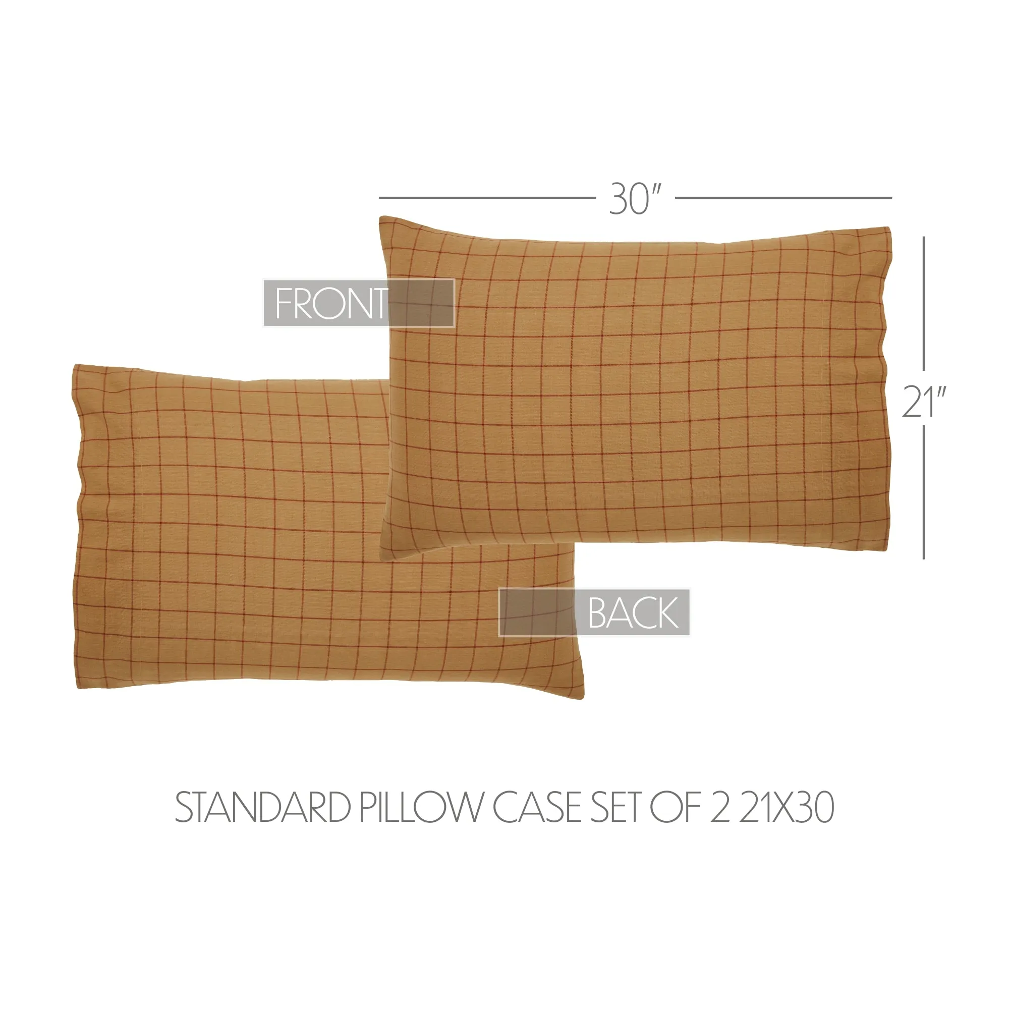 Connell Standard Pillow Case Set of 2 21x30