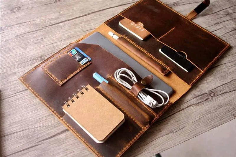 Designer Leather Laptop Sleeve 15.6 Cover