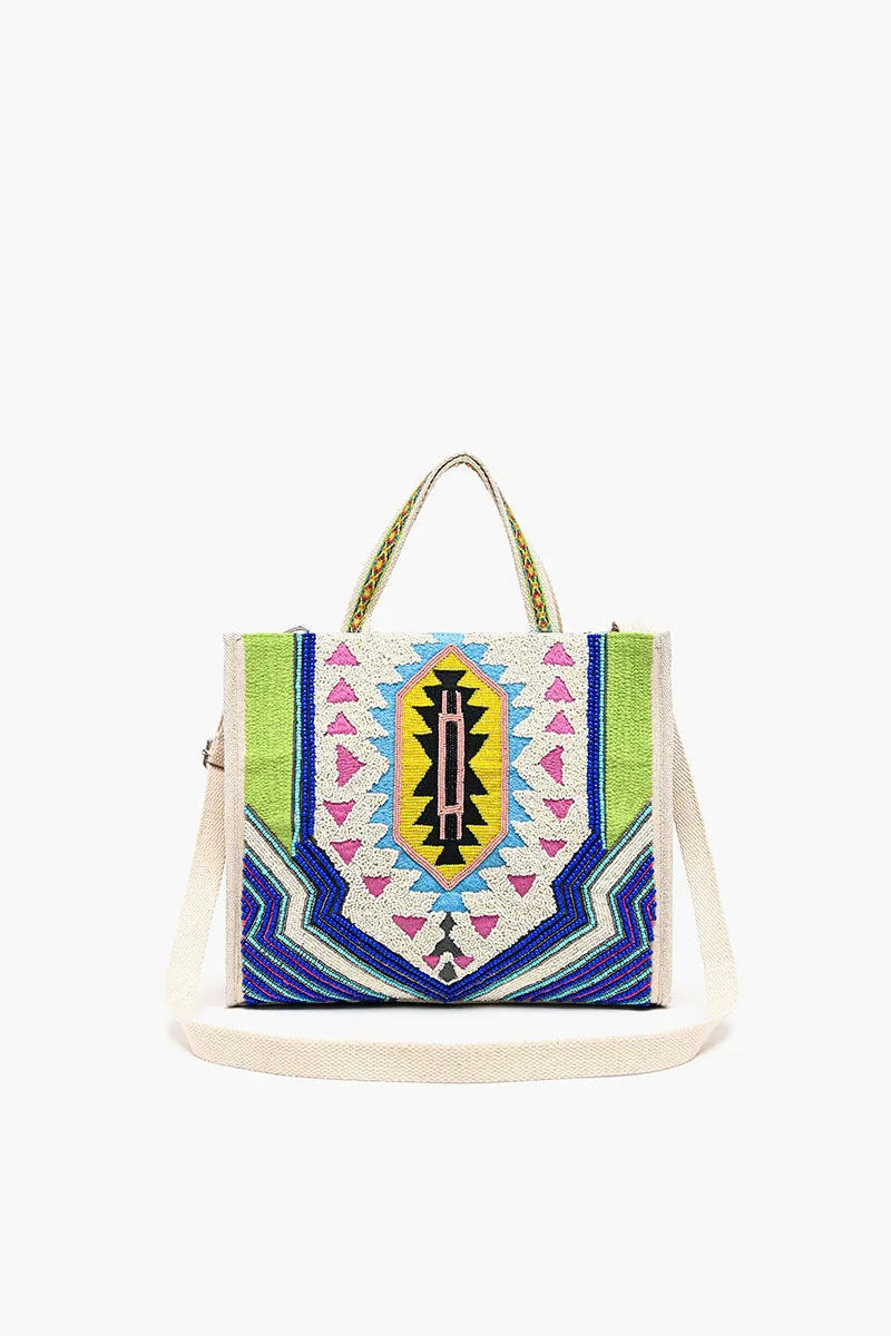 Embellished Shopper Satchel-Southwest