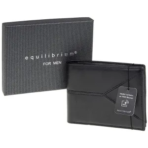 Equilibrium Modern V Stitched Wallet Black