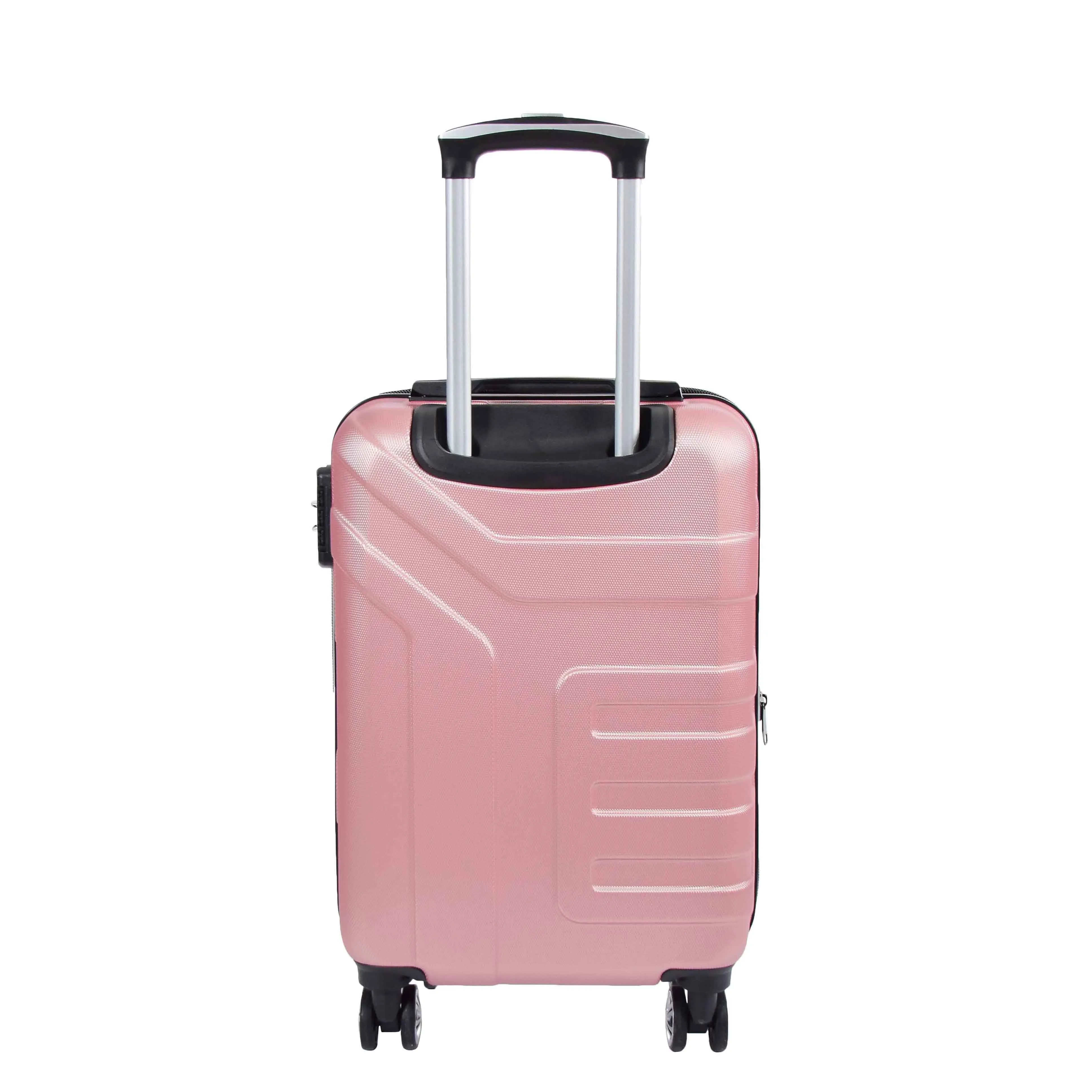 Expandable 4 Wheeled Cabin Hard Luggage Sydney Rose Gold