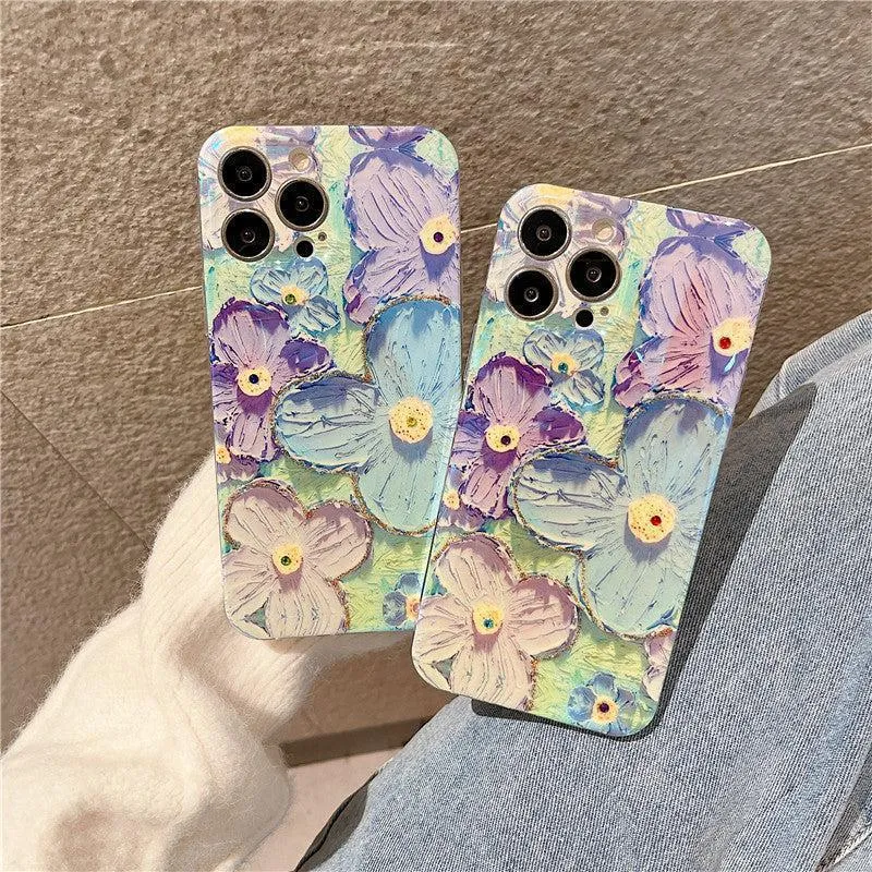 Floral Design Silicone Phone Case