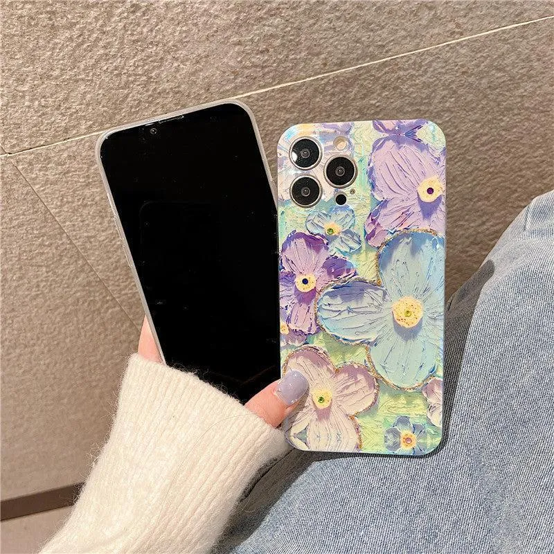 Floral Design Silicone Phone Case