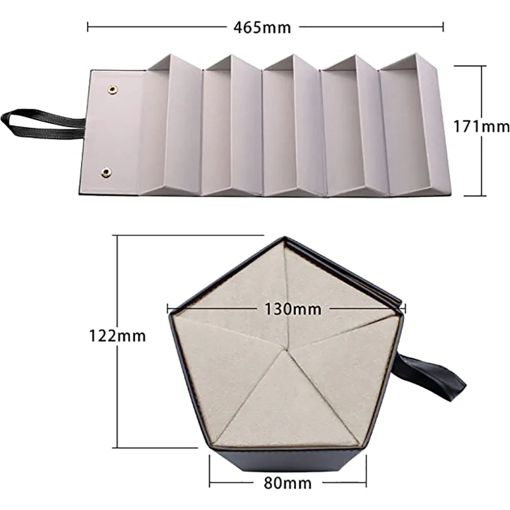 Foldable Sunglasses Organizer Case with 5 Slots Travel Glasses Box