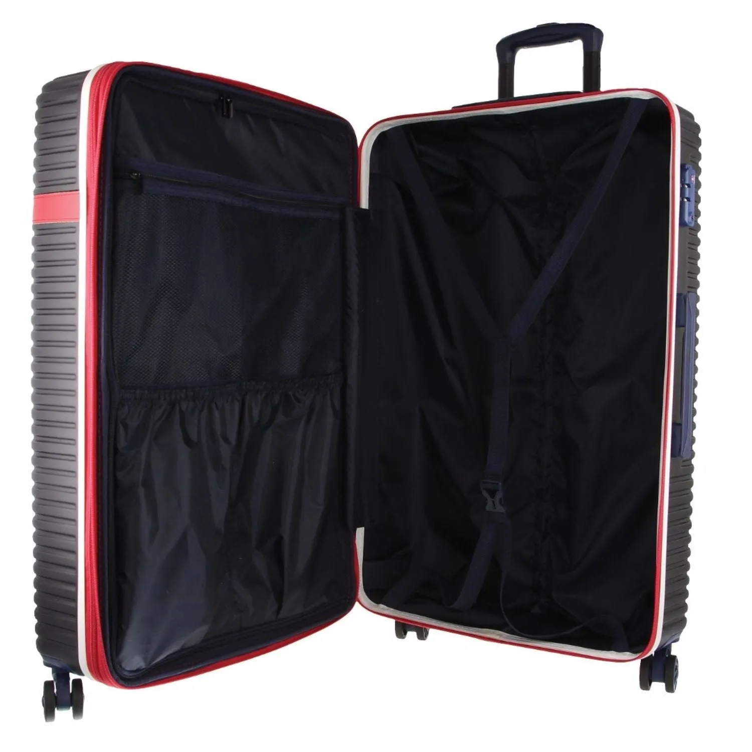 GAP 4 Wheel Hardcase Suitcases Set of 3 - Black - Expandable