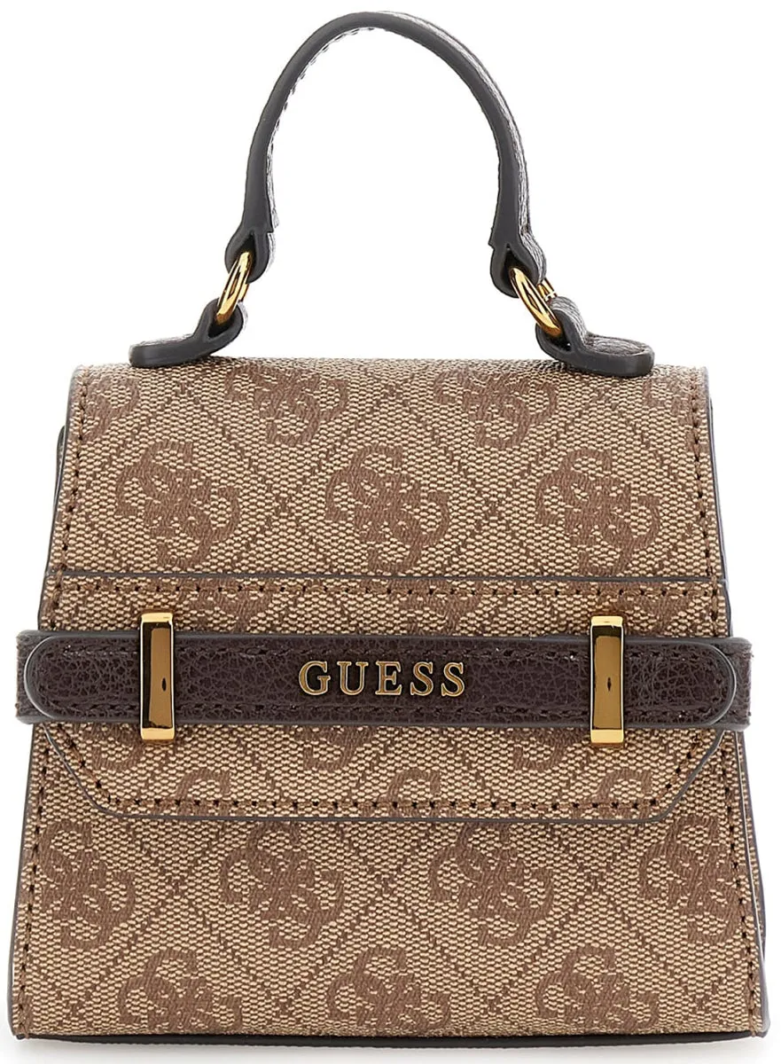 Guess Sestri 4G Logo Micro Mini Bag In Lattee