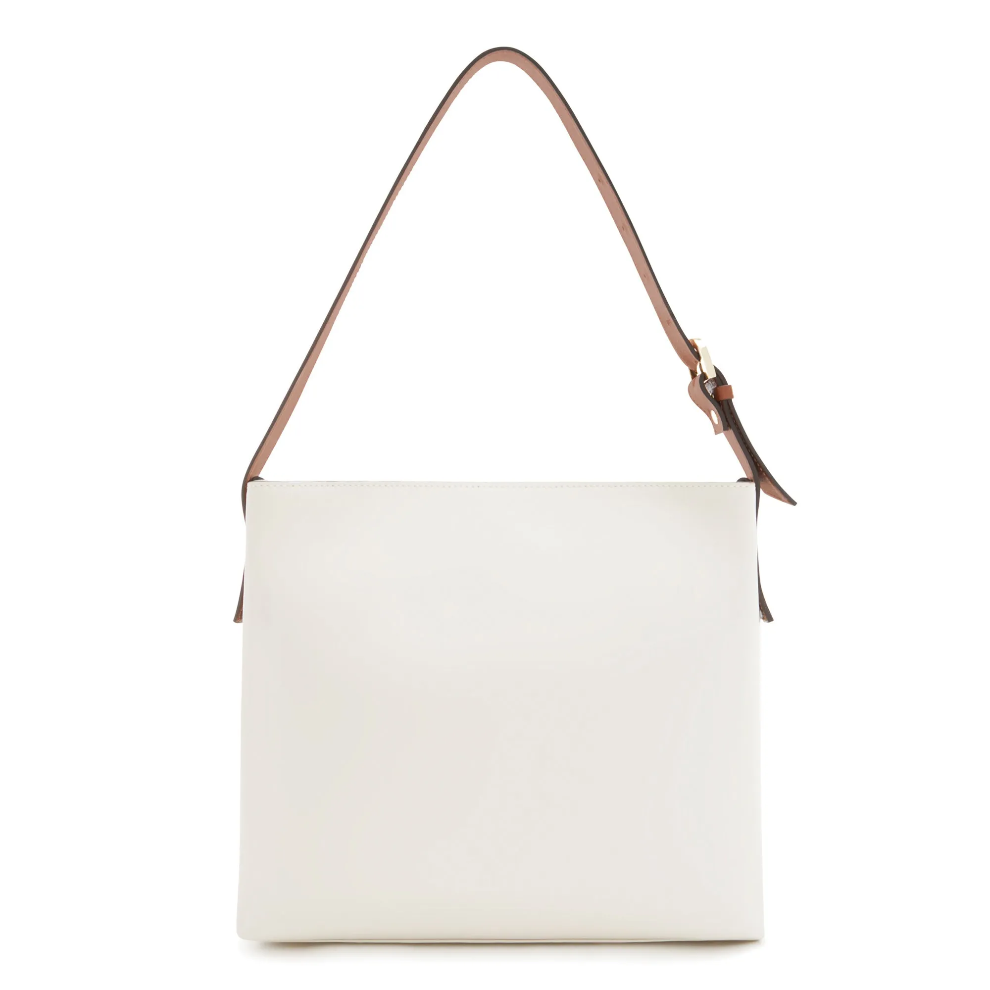 Honoré Adriane Midi white leather shoulder bag calfskin leather