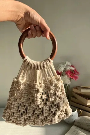 House Of Macrame "On-The-Go" Handbag - Offwhite