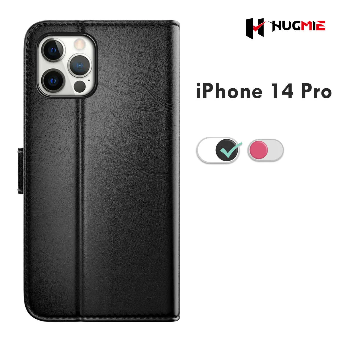 Hugmie® Classic Series iPhone 14 Pro Leather Folio Case