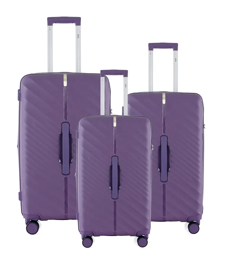 IZOD Gail Polycarbonate Hard shell Expandable Lightweight 360 Dual Spinning Wheels Combo Lock 29", 26", 20" 3 Piece Luggage Set