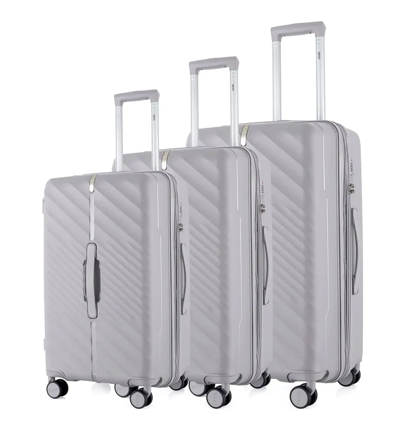 IZOD Gail Polycarbonate Hard shell Expandable Lightweight 360 Dual Spinning Wheels Combo Lock 29", 26", 20" 3 Piece Luggage Set