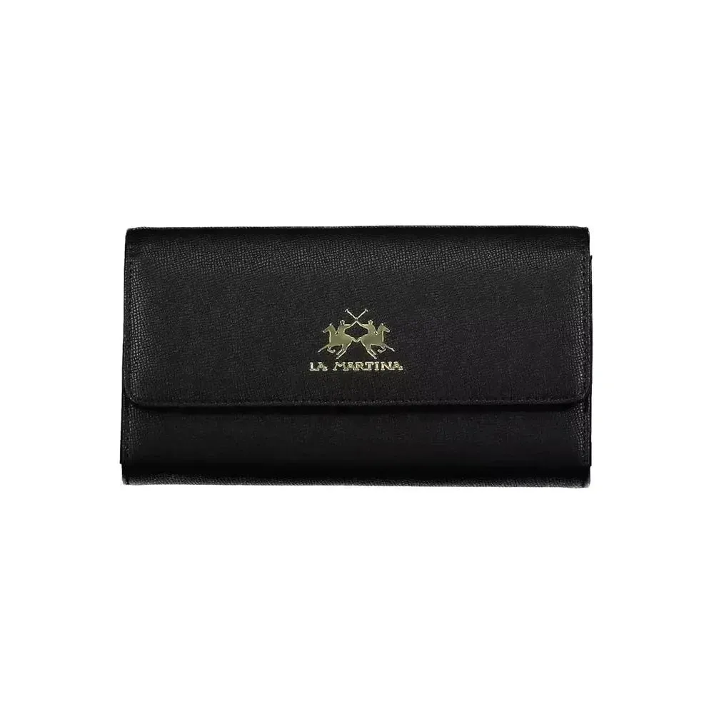 La Martina Black Polyethylene Women Wallet