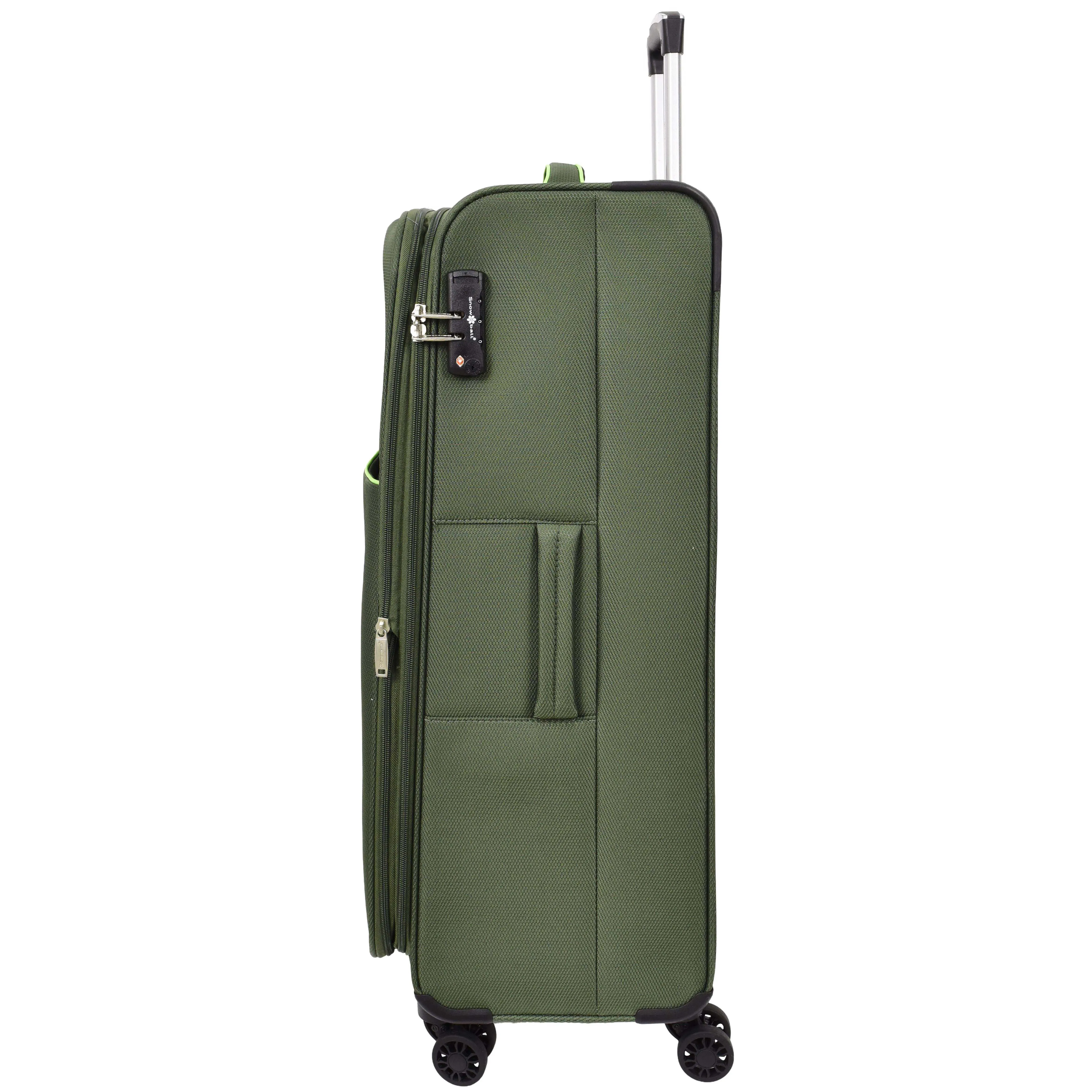 Lightweight 4 Wheels Soft Luggage Expandable TSA Lock Mercury Green