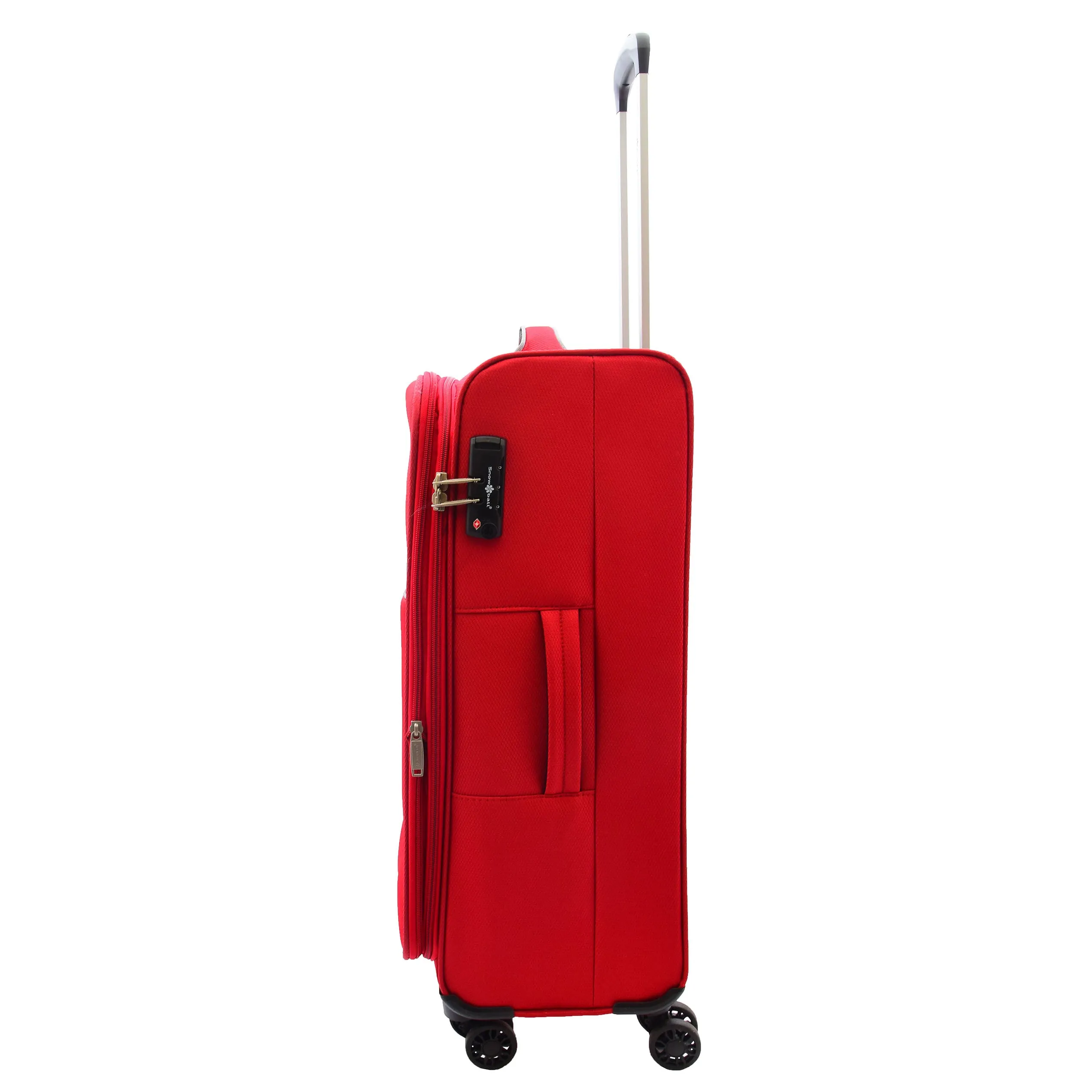 Lightweight 4 Wheels Soft Luggage Expandable TSA Lock Mercury Red