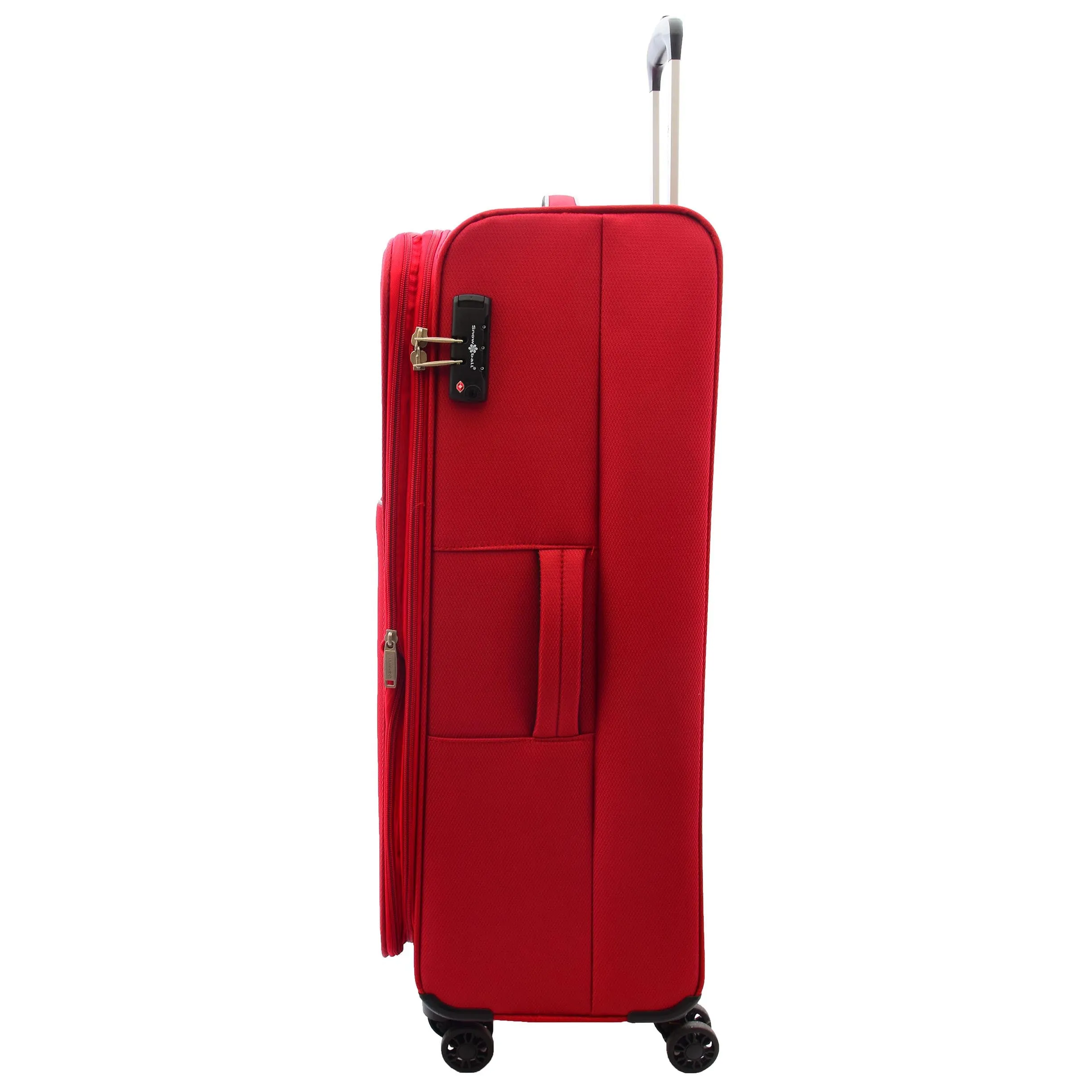 Lightweight 4 Wheels Soft Luggage Expandable TSA Lock Mercury Red