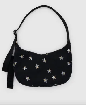 Medium Nylon Crescent Bag in Stars