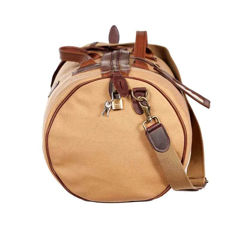 Melvill & Moon Canvas Short Safari Duffel Bag | Khaki