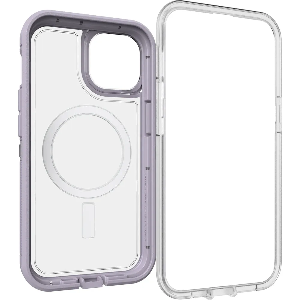 Otterbox Defender XT Clear MagSafe Case - For iPhone 13 (6.1")/iPhone 14 (6.1") - Lavender Sky