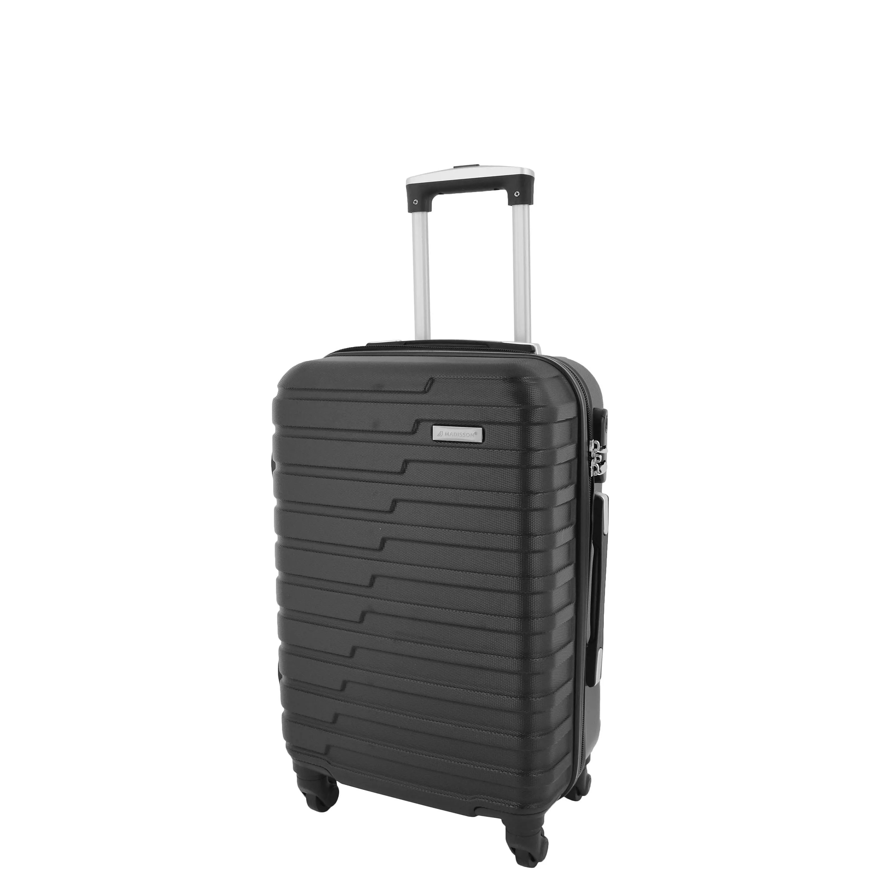 Robust 4 Wheel Suitcases ABS Black Lightweight Digit Lock Luggage Travel Bag Stargate