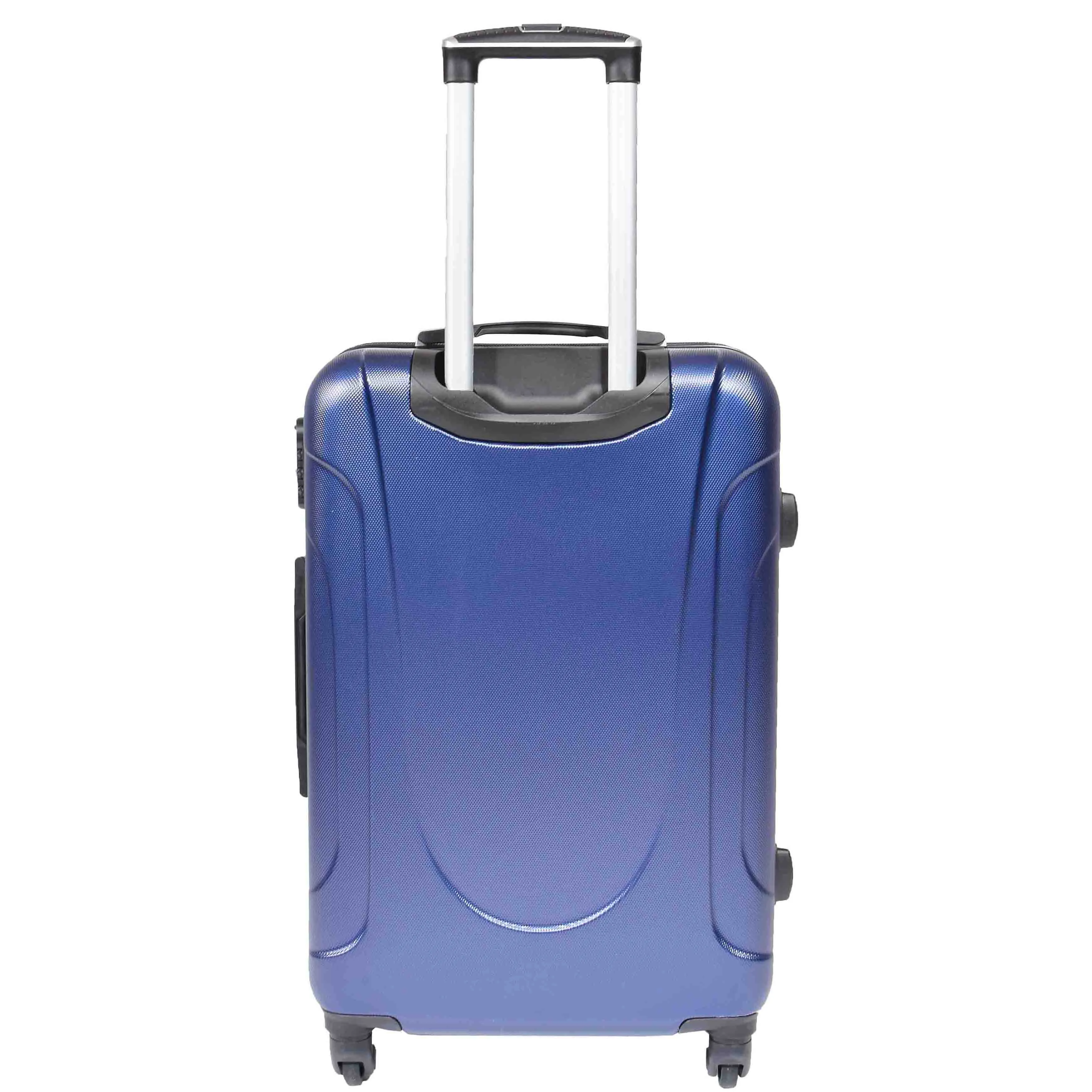 Robust 4 Wheel Suitcases ABS Navy Lightweight Digit Lock Luggage Travel Bags Stargate