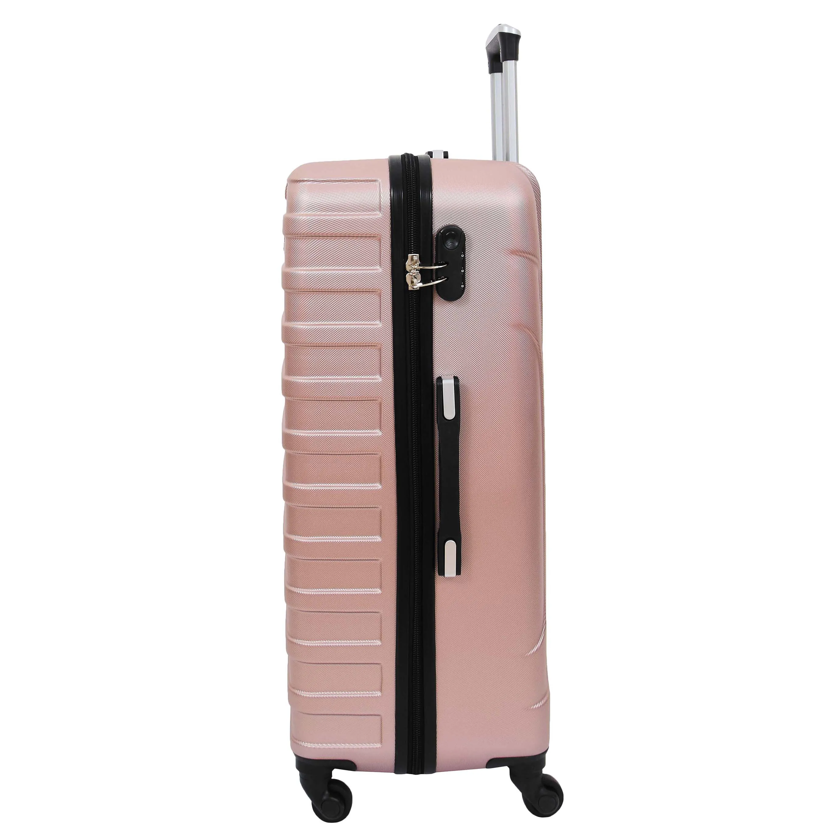 Robust 4 Wheel Suitcases ABS Rose Gold Lightweight Digit Lock Luggage Travel Bag Stargate