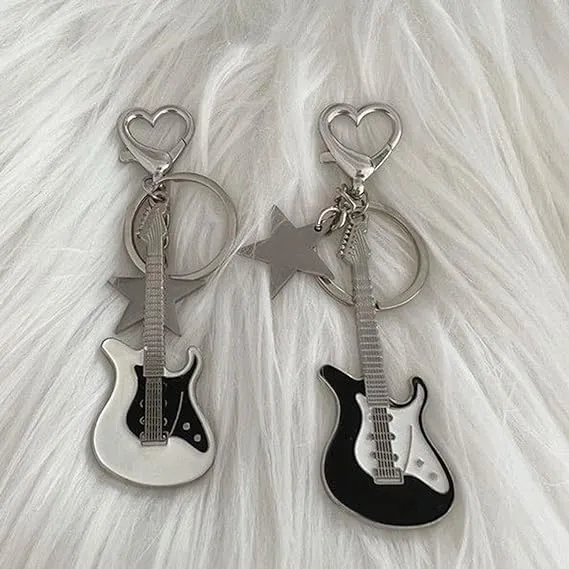 Rock Guitar Stars 60s Aesthetic Keychain