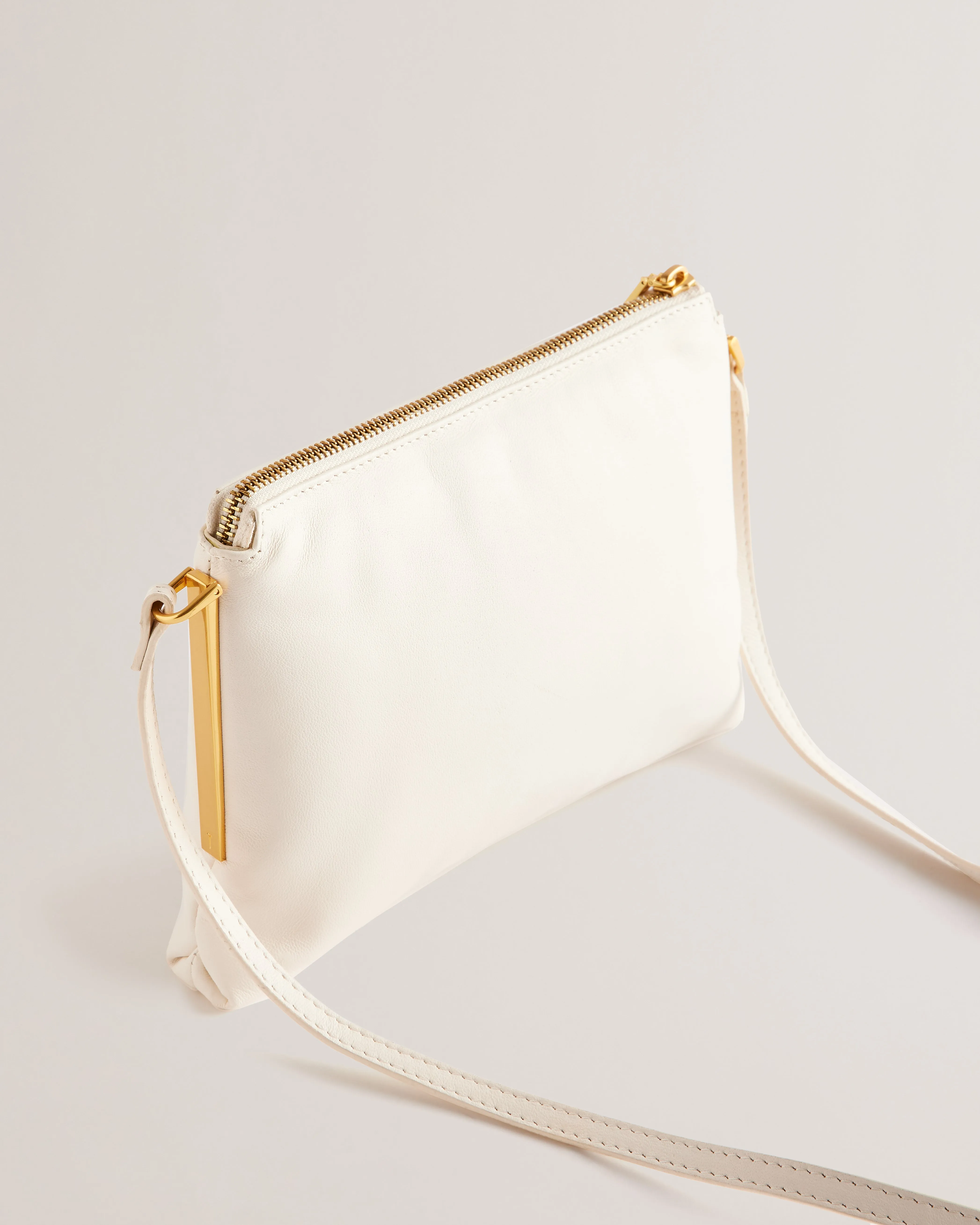 Samilly Slim Soft Quilted Crossbody Bag Ivory