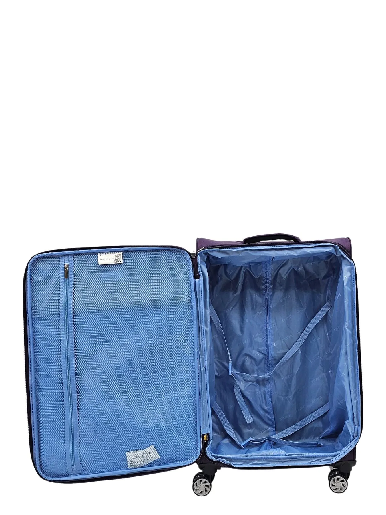 Soft Case Suitcase 4 Wheels Cabin Check In Hand Luggage Trolley Set